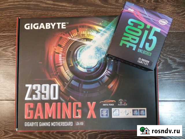 Процессор i5 9600k + gigabyte z390 gaming x Будённовск - изображение 1