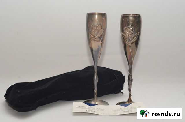 Коллекционные бокалы для шампанского серебро Тольятти - изображение 1