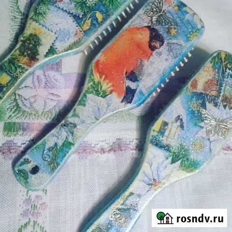 Расчёска декорирована,ручная работа Иркутск - изображение 1