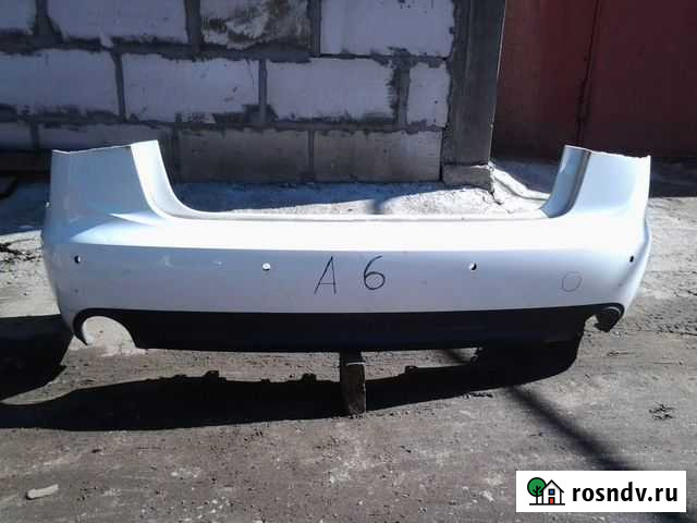 Ауди а6 задний бампер белый Люберцы - изображение 1