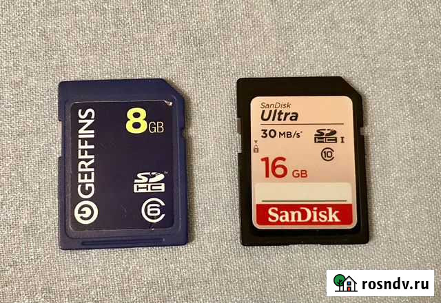 Карты памяти SD HC на 16 и 8 гб Сочи - изображение 1