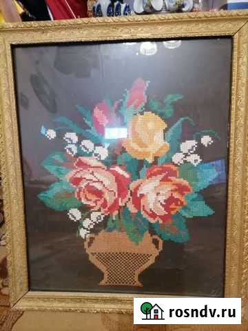 Картина старинная вышитая Тула - изображение 1