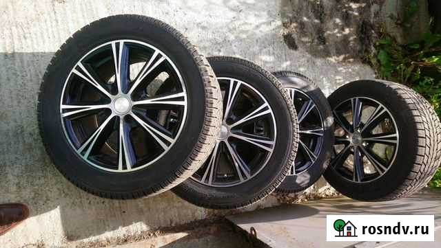 Диски K&K R15 6Jx15H2 с резиной 195/55/15 Калининград - изображение 1