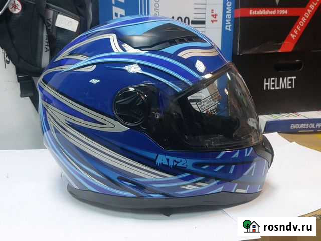 Шлем мото интеграл vega AT2 blue Воронеж - изображение 1