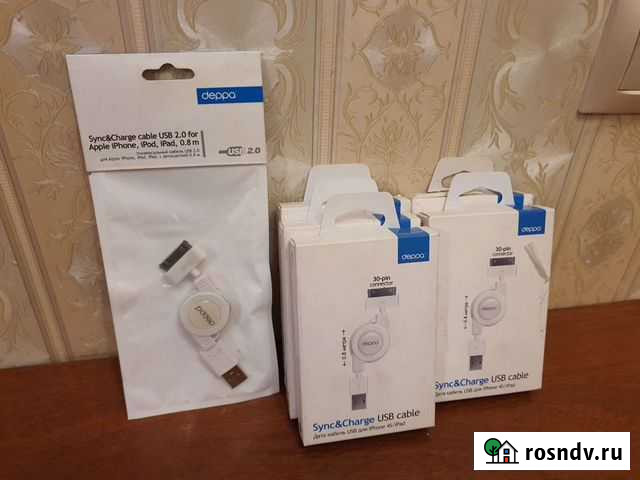 Кабель Apple 30 pin iPhone 4S iPod iPad Новый Санкт-Петербург - изображение 1