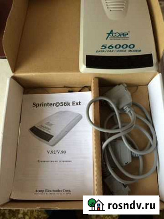 Модем Acorp Sprinter 56k Ext V92/V.90 Краснодар - изображение 1