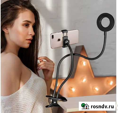 Светодиодная лампа, селфи Led штатив с держателем Красноярск - изображение 1