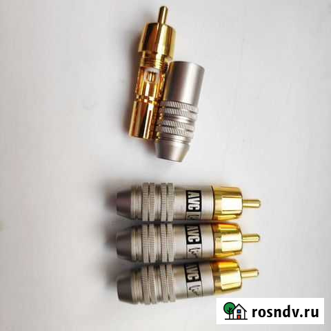Разъем RCA AVC link AVC 6629 gold - 4шт Абакан - изображение 1