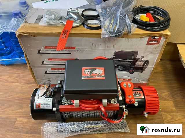 Лебедка Ред бтр 12000 lbs стальной трос Тверь - изображение 1