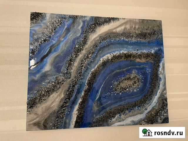 Картина интерьерная (эпоксидная смола + натуральны Нижний Новгород - изображение 1