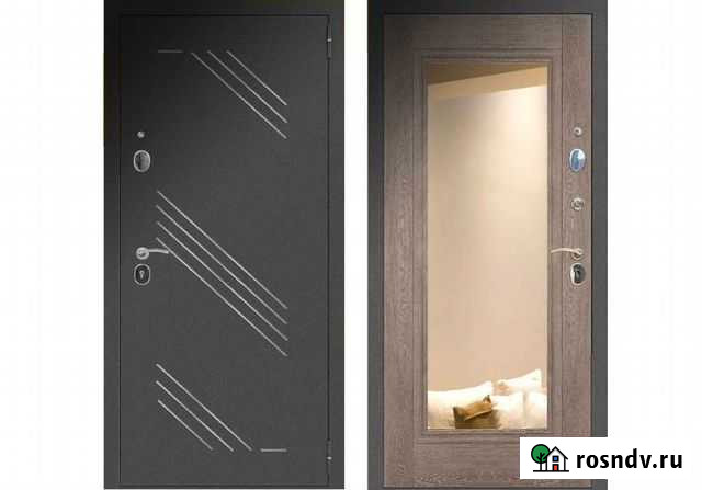 Дверь входная Мега Зеркало Кедр, 8см Краснодар - изображение 1