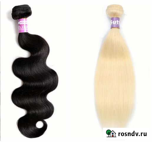 Волос натуральный на трессах/Накладка для парика Петропавловск-Камчатский - изображение 1