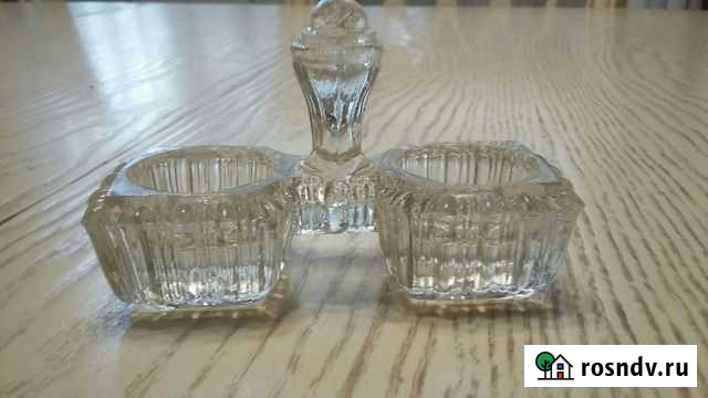 Двойная солонка, старинная, Мальцов Пушкино - изображение 1