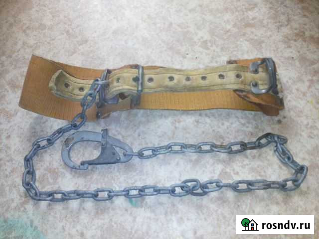 Пояс монтажника с цепным стропом и карабином Тула - изображение 1