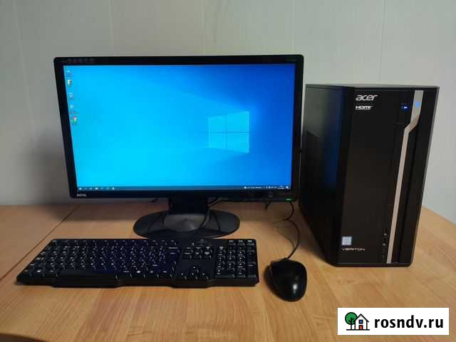 Быстрый пк на i3-7100/4gb/500gb монитор 23 Волгоград - изображение 1