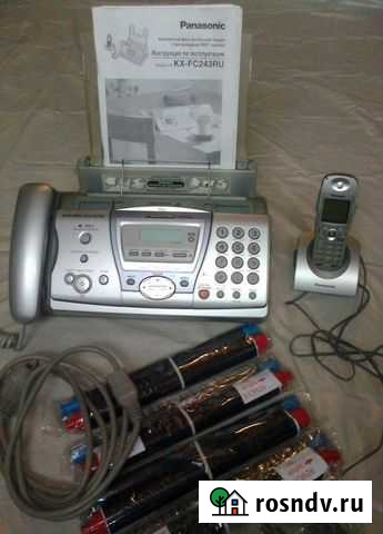 Телефон факс с радиотрубкой Panasonic KX-FC243RU Москва - изображение 1