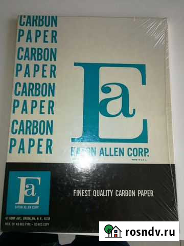 Копировальная бумага винтажная новая синяя USA Eat Москва - изображение 1