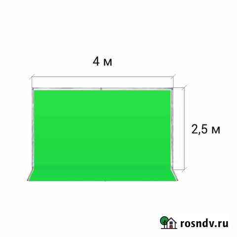 Фотофон хромакей с усиленной стойкой 2,5 х 4 метра Видное