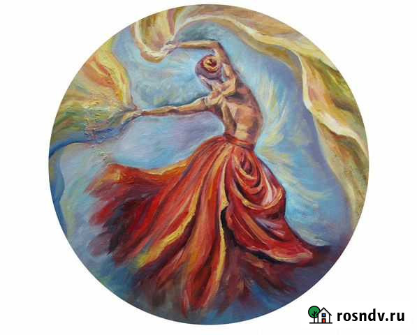 Картина маслом Танцовщица Девушка Круглая картина Екатеринбург - изображение 1