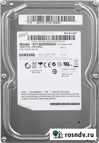 Жесткий диск Samsung Barracuda 1тб Набережные Челны - изображение 1