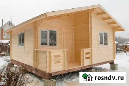 Дом с крыльцом 6х5,5 м из минибруса 45 мм Тула - изображение 1