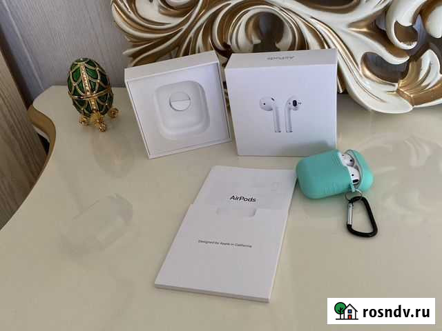 Airpods 2 оригинал с чеком Шахты - изображение 1