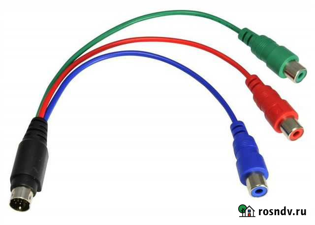 Новый кабель (переходник) S-Video - 3 x RCA Мончегорск - изображение 1