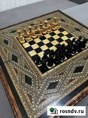 Шахматы, нарды, шашки(3в1) ручной работы Грозный - изображение 1