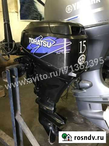 Лодочный мотор tohatsu MF15. из Японии Владивосток - изображение 1