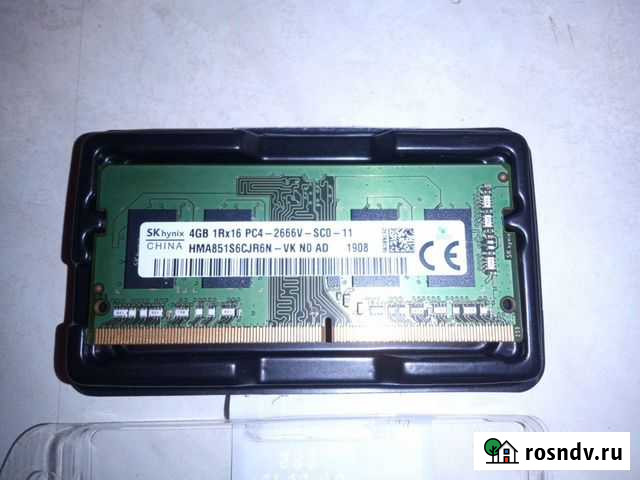 DDR4 - 4гб 2666, SO-dimm Москва - изображение 1