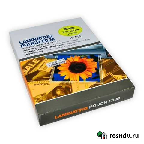 Пленка для ламинирования глянцевая 175 мкм, A4 Краснодар - изображение 1