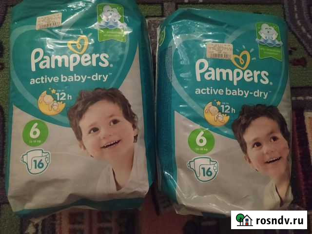 Подгузники Pampers 6 13-18 кг новые Уфа - изображение 1