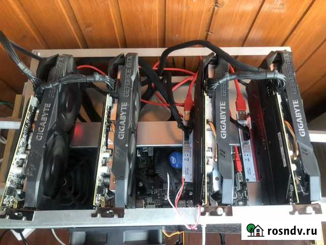 Риг 4 видеокарты 1660 Super 140 Mh Курск - изображение 1