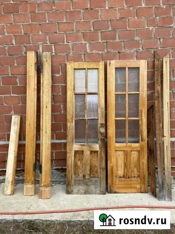 Двери деревянные массив двустворчатые с коробкой и Челябинск - изображение 1