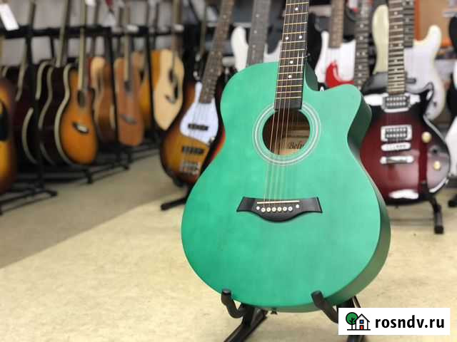 Гитара акустическая зеленая Нижний Новгород - изображение 1