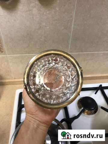 Хрустальная конфетница с серебром Новороссийск - изображение 1