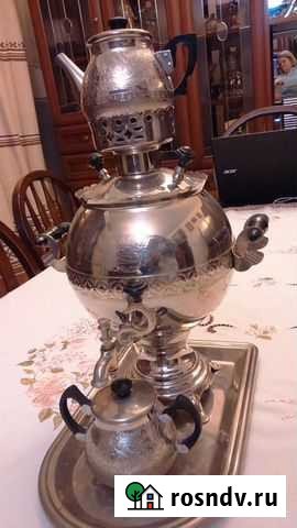 Самовар, поднос, чайный набор, металл, СССР Кострома - изображение 1