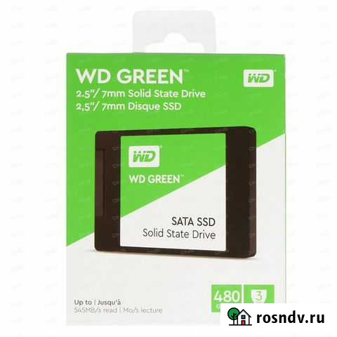 SSD-накопитель 480 гб WD Green WDS480G2G0A новый Хабаровск - изображение 1