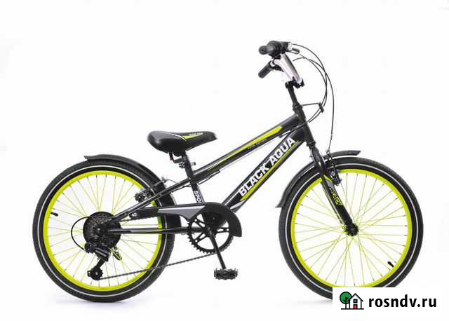 Велосипед Black Aqua Sport 20, 6ск черно-лимонный Нижний Новгород - изображение 1