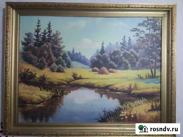 Картина маслом на холсте большая Калуга - изображение 1