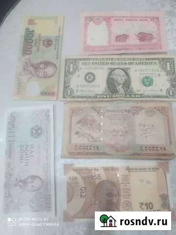 Непальские и индийские деньги, старый доллар Благовещенск - изображение 1