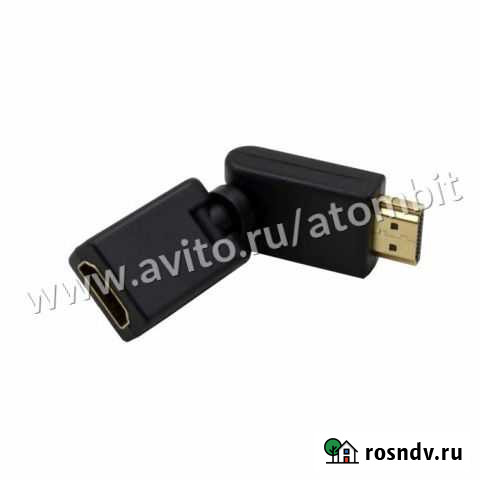 Переходник hdmi M - hdmi F поворотный 360 градусов Челябинск - изображение 1