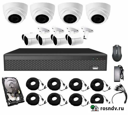 Видеонаблюдение (комплект 8 AHD видеокамер 1Mpix) Ижевск - изображение 1
