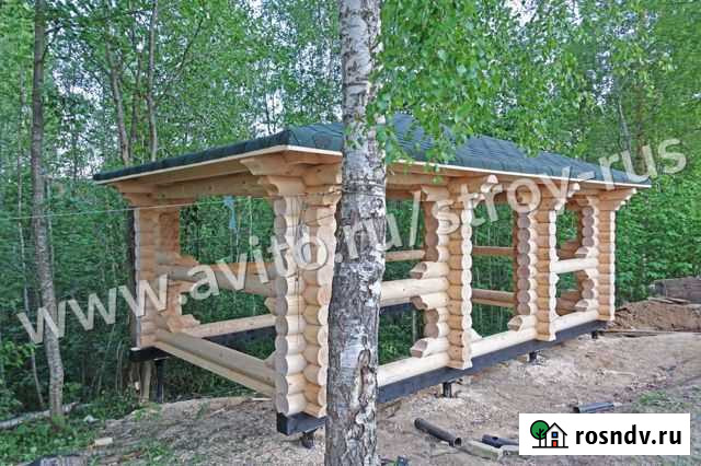 Сруб беседки 3.5х6.0м из бревна Орехово (Видео) Сосново - изображение 1