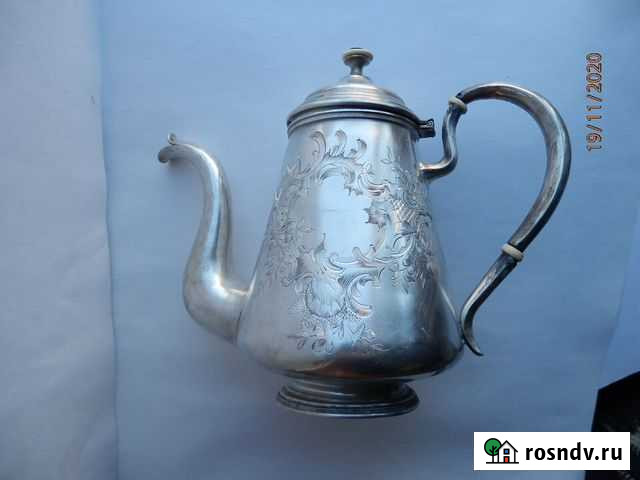 Кофейник чайник графин серебро 84 (875) 304г Заречный - изображение 1