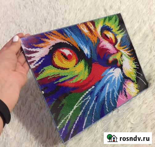 Вышивка из бисера «Радужный кот» Кемерово - изображение 1