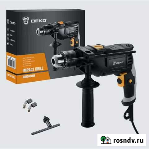Дрель ударная сетевая deko dkid850W, 850 Вт, 2800 Обнинск - изображение 1