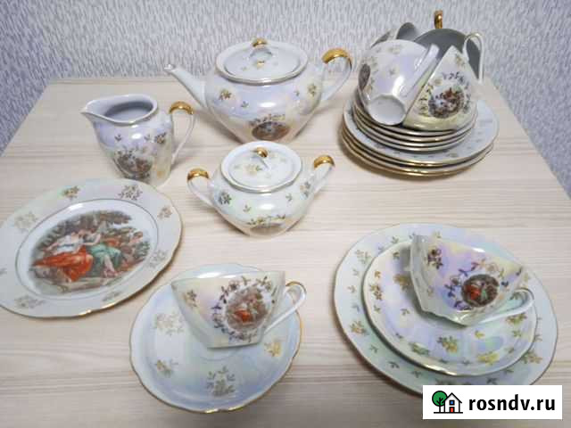Чайный сервиз Мадонна, фарфор, kahla- гдр, 196 Советск - изображение 1