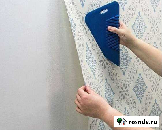 Поклейка обоев, шпаклёвка, поклейка плинтусов Старый Оскол - изображение 1