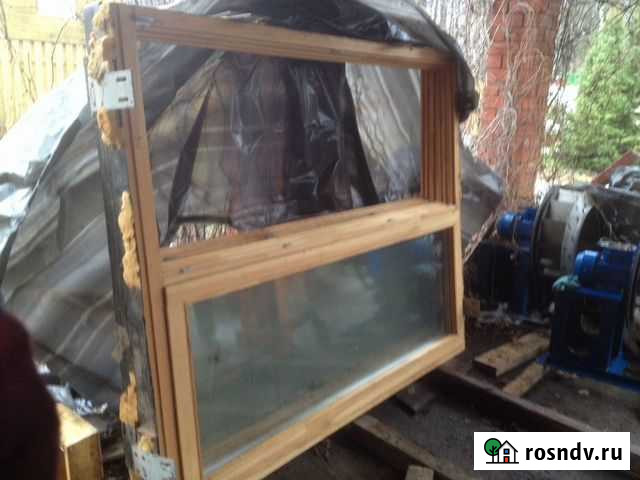 Окна из клееного бруса, двухстворчатые Апрелевка - изображение 1